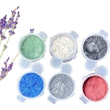 Renas Store Reçine Sedef Metalik Toz Pigment Seti 6X10ML, Şeffaf Reçine Pigment Seti