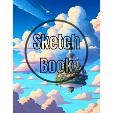 Renas Store Sketch Book Heaven: Premium Heavenly Sky City View Design Cover Page Sketchbook Blank Paper Pad 8.5" x 11" - 120 Pages Blank Paper Book For Drawing, ... Unlined Journal Soft Cover Sketchbooks