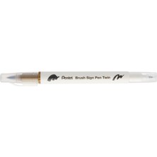 Renas Store Pentel Brush Sing Pen Twin Çift Taraflı Fırça Uçlu Kalem Toprak