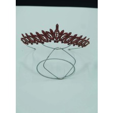 Magic Tiara Kristal Taşlı Yaprak Desenli Prenses Tacı – Gelin, Nişan ve Kına Tacı, 8 Renk Seçeneği