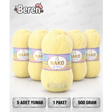 Nako Elit Baby - 3664 Limonata - 5'li Paket - 100GR/250M - Bebek Ipi - Anti Pilling Tüylenmez Ip