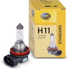 Renas Store Hella Ampul H11 Halojen PGJ19-2 12V Tek Telli Far ve Sis Mercedes Bmw Citroen Honda Opel Vw 8gh 008 358-121 - 8gh 008 358-121