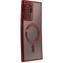 Magicool Samsung Galaxy Note 20 Ultra Kılıf Kross Magneticsafe Kapak - Kırmızı
