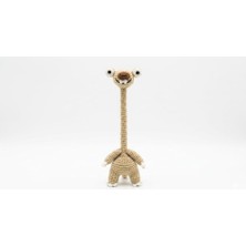 Renas Store El Yapımı Amigurumi Sid Karakteri Uzun Boyunlu Çok Amaçlı Süs -%100 Pamuk Örgü Araba Dikiz Aynası Askısı, Direksiyon Aksesuarı ve Çanta Dekoru