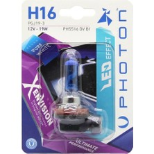 Renas Store Photon Ampul H16 12V 19W Xen Vision (Tekli Blister) (Beyaz Işık) 6000K Pht PH5516 Dv B1