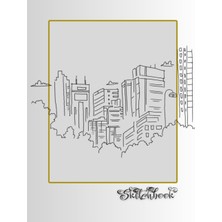 Renas Store Sketchbook: City Scene, Large 8.5" x 11", 110 Pages, Perfect For Everyone, Crayons, Pencils, Drawing And Sketching