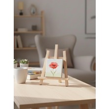Renas Store Gürgen Ahşap Masaüstü Şövale - 37 cm Sanatçı Tipi Ressam ve Dekoratif Tablo Sergileme Standı - Resim, Fotoğraf ve Menü Için Pürüzsüz Ahşap Ayak