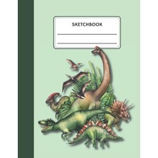 Renas Store Sketchbook: Dinosaur Blank Page Softcover Sketchbook For Kids