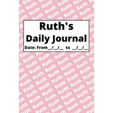 Renas Store Independently Published Personalized Daily Journal - Ruth: Pink Cover
