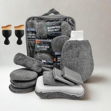 Renas Store Coofbe Profesyonel 11 Parça Mikrofiber Araç Oto Yıkama Seti Araç Fırçası Araç Mikrofiber Bez Seti
