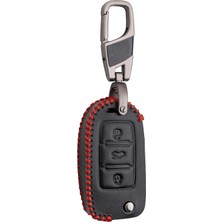 Renas Store Alisveristime (Vw Polo, Golf, Passat, Bora Uyumlu) 3 Buton Deri Anahtar Kılıfı