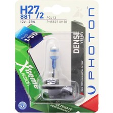 Renas Store Photon Ampul H27/2 12V 27W Xtreme Vision +%150 Fazla Işık (Tekli Blister) Pht PH5527 Xv B1