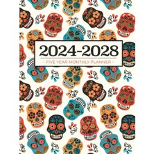 Renas Store 5 Year Monthly Planner 2024-2028 | Large | Sugar Skulls (Hardcover): Calendar Book (Us Federal Holidays, Moon Phases, Vision Board) Five Years / 60 Months: January 2024 – December 2028