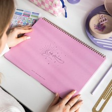 Renas Store Paperora Süresiz Haftalık Spiralli Masaüstü Planlayıcı 24X34 cm - Desk Planner Pembe