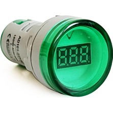 Renas Store Mini Dijital Voltmetre 22MM Ac 60-500V LED Yeşil Işık
