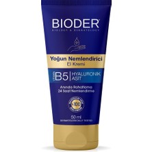 Renas Store Bioder Yoğun Nemlendirici El Bakım Kremi 50 ml – Hyalüronik Asit ve B5 Vitamini Içerikli, Hızlı Emilen Nemlendirici