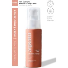 Renas Store Leke Karşıtı Ton Eşitleyici Spf 50 Pembe Renkli Güneş Kremi Glutatyon, Hyaluronik Asit Etkili 60 ml