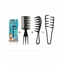 Renas Store Fontenay Saç Şekillendirici Toz Wax Mat Effect Mavı 20GR+ŞEKIL Tarak X2+Mucizevi Tarak 4'lü Set