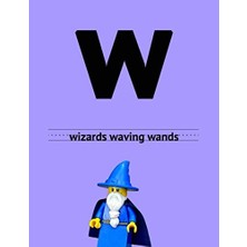 Renas Store Wizards Waving Wands: Alphabet Series: W:8.5X11 Kindergarten Writing Paper With Lines/ Writing Paper For Kids/ Dotted Lines/ Handwriting Paper/ Write And Learn/ Children's Workbook