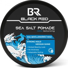 Renas Store Black & Red Wax Saç Şekillendirici Wax Sea Salt Pomade Deniz Tuzlu Güçlü Tutuş - 120 ml