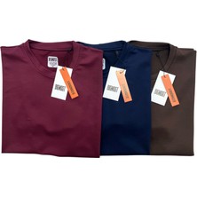 Big Most Erkek 3'lü Set Premium Modal Kumaş Regular Fit Basic Tişört