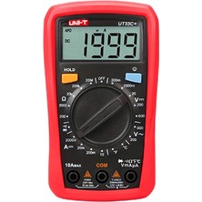 Renas Store Unı-T UT33C+, Otomatik Ölçek Seçimi, Voltmetre, Ampermetre, Ac/dc Voltaj ve Akım Ölçer, Direnç, Kapasitans, Sıcaklık ile Taşınabilir Dijital Multimetre