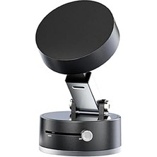 Renas Store Livx Manyetik Araç Telefon Tutucu | Vakumlu Güçlü Sabitleme | Magsafe Uyumlu | Minimalist Tasarım Siyah Lvt-01
