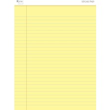 Renas Store Letter Boyut (216 x 297MM), Sarı Renkli Legal Pad, Notluk, Notepad, Defter, 50 Yaprak, Geniş Satır Aralığı, Okul, Iş ve Ofis Için, Türk Malı