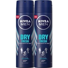 Renas Store Nivea Dry Fresh Erkek Sprey Deodorant 150ML 2'li Avantaj Paketi