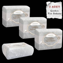 Renas Store Hanzade Bitkisel Çankırı Tuz Sabunu 300-350 gr x 3 Adet Zengin Mineralli Doğal Saf Çankırı Kaya Tuzu Sabunu