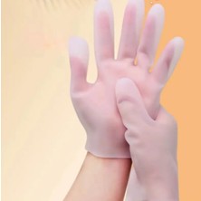 Renas Store Silikon Yumuşak Spa Nemlendirici Eldiven Bakım Eldiveni 1 Çift Pembe