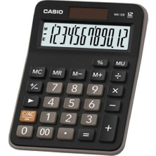 Renas Store Casio MX-12B-BK-W-DC Casio Ekononik Hesap Makinesi, Siyah