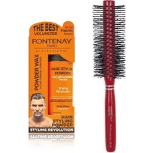 Renas Store Fontenay Saç Şekillendirici Pudra Toz Wax Ultra Strong Profesyonel Saç Fırçası 1018 2'li Set