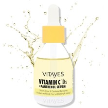 Renas Store Vıtayes C Vitamini%10 ve Panthenol Cilt Tonu Eşitleyici Leke Karşıtı Aydınlatıcı Nemlendirici Serum, 30 ml