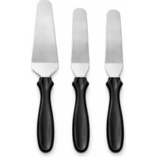 Kea 3’lü Pasta Spatula Seti Çelik Pasta Servis Spatulası Pasta Paleti Kek Pasta ve Servis Aparatı