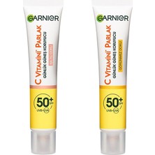 Renas Store Garnier C Vitamini Parlak Günlük Uv Korumalı Güneş Yüz Kremi SPF50 Işıltılı Doku 40ML & C Vitamini Günlük Uv Korumalı Güneş Yüz Kremi SPF50 Görünmez Doku 40ML Cilt Bakım Seti