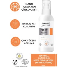 Renas Store Sirenol Natural Cadı Fındığı SPF50 Güneş Kremi (Mineral Filtre) 60 ml