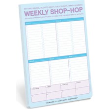Renas Store Knock Knock Weekly Shop-Hop Alışveriş Listesi Pedi, Mıknatıslı 15 x 22 cm