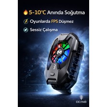 Deanb Rgb Işıklı 5V Mobil Telefon Soğutucu Fan Gamer Oyun Yayın ve Canlı Yayın Soğutucu Radyatör