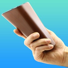 Renas Store BADEM10 Linden Lüks Mobilya Kanepe Sehpa Tv Ünitesi Koltuk Ayağı 14 cm Kahverengi Ahşap Desenli Baza Ayak