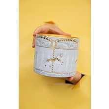 Renas Store Elise - Carousel - Atlıkarınca Baskılı Silindir Kutu, Hediye Kutusu – Lüks Sert Kapaklı Tasarım Kutu - Hediye Ambalajı, Ürün Kutusu, Ürün Ambalajı - Dekoratif & Yeniden Kullanılabilir (2ADET)