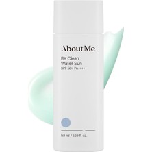 Renas Store About Me Be Clean Water Sun SPF50+ Pa++++ Uv Koruyucu Su Bazlı Nemlendirici Güneş Kremi 50 ml