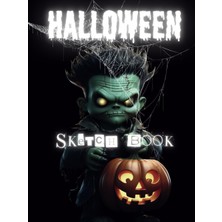 Renas Store Independently Published Sketchbook For Kids Halloween For Drawing, Doodling And Experiment Calligraphy 8,25 x 11 Inches