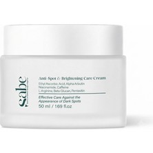 Sabe Anti Spot & Brightening Care Cream 50 ml | Alpha Arbutin, Niacinamide ve C Vitamini Içeren Leke Karşıtı Bakım Kremi