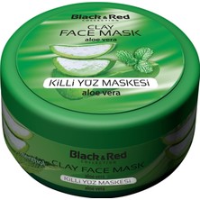 Renas Store Black&red Kil Maskesi Yüz Maskesi Aloe Vera Içerikli Killi Yüz Maskesi - 400G