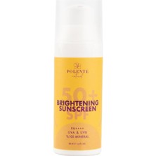 Renas Store Polente Natural - 50+ Spf Brightening Sunscreen - 50+ Spf Aydınlatıcı Güneş KREMI%100 Mineral Filtre (50 Ml)