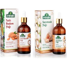 Renas Store Arifoğlu 2 Li Set Tatlı Badem Yağı 100 Ml-Sarımsak Yağı 100 Ml.