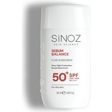 Renas Store Sinoz SPF50+ Yağlı Ciltler Için Sıvı Yüz Güneş Kremi 50ML-YENI Nesil Güneş Filtreleri Hibrit Formül Pa++++