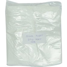 Renas Store Lokmanavm Ekonomik Mini Boy Atlet Hışır Poşet 30X20 cm Ince Beyaz 250 Adet 1 Paket