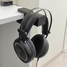 Renas Store Premium Siyah Asılabilir Masa Kenarı Kulaklık Standı, Ergonomik ve Sağlam
